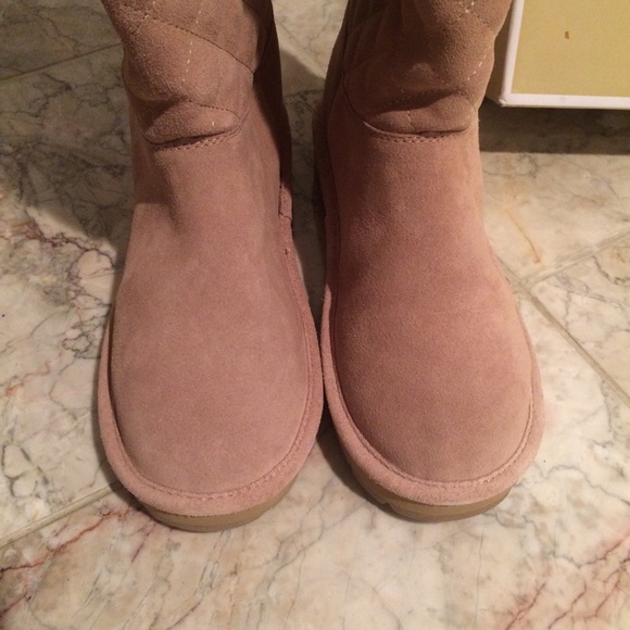 Sandy Quilted Suede Fur Cold Weather Boots - Picture 7 of 16